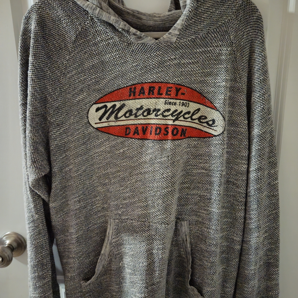 Harley-Davidson Black and White Hoodie for Men
